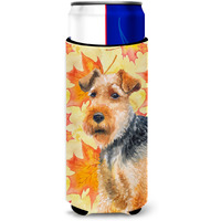 "Caroline's Treasures Welsh Terrier Fall Decorative Can Hugger, Slim, Multicolor"