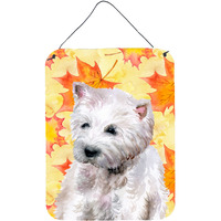 "Caroline's Treasures Westie Fall Metal Print, 16"" x 12"", Multicolor"
