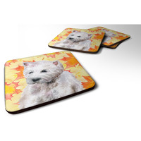 "Caroline's Treasures Westie Fall Decorative coasters, Multicolor"