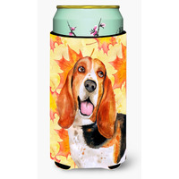 "Caroline's Treasures Basset Hound Fall Decorative Can Hugger, Tall Boy, Multicolor"