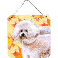 "Caroline's Treasures Bichon Frise #2 Metal Print, 6h x 6w, Fall Leaves"