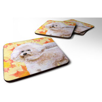 "Caroline's Treasures Bichon Frise #2 Fall Decorative coasters, Multicolor"