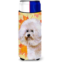 "Caroline's Treasures Bichon Frise #2 Fall Decorative Can Hugger, Slim, Multicolor"