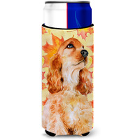 "Caroline's Treasures Cocker Spaniel Fall Decorative Can Hugger, Slim, Multicolor"