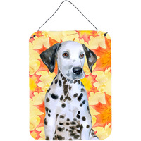 "Caroline's Treasures Dalmatian Puppy Fall Metal Print, 16"" x 12"", Multicolor"