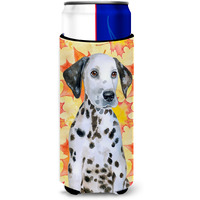"Caroline's Treasures Dalmatian Puppy Fall Decorative Can Hugger, Slim, Multicolor"