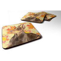 "Caroline's Treasures Doberman Pinscher Fall Decorative coasters, Multicolor"