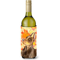 "Caroline's Treasures Doberman Pinscher Fall Decorative Bottle Hugger, 750ml, Multicolor"