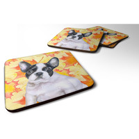 "Caroline's Treasures French Bulldog Black White Fall Decorative coasters, Multicolor"