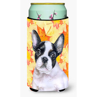 "Caroline's Treasures French Bulldog Black White Fall Decorative Can Hugger, Tall Boy, Multicolor"