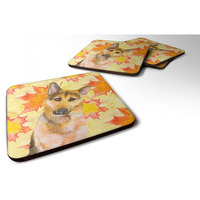 "Caroline's Treasures German Shepherd #2 Fall Decorative coasters, Multicolor"