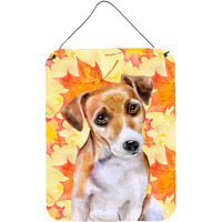 "Caroline's Treasures Jack Russell Terrier #2 Fall Metal Print, 16"" x 12"", Multicolor"