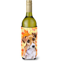 "Caroline's Treasures Jack Russell Terrier #2 Fall Decorative Bottle Hugger, 750ml, Multicolor"