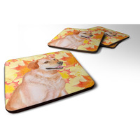 "Caroline's Treasures Labrador Retriever Fall Decorative coasters, Multicolor"