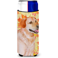 "Caroline's Treasures Labrador Retriever Fall Decorative Can Hugger, Slim, Multicolor"