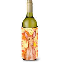 "Caroline's Treasures Pharaoh Hound Fall Decorative Bottle Hugger, 750ml, Multicolor"