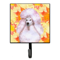 "Caroline's Treasures White Standard Poodle Fall Wall Hook, Small, Multicolor"