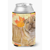 "Caroline's Treasures Shar Pei Puppy Fall Decorative Can Hugger, Multicolor"