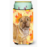 "Caroline's Treasures Shar Pei Puppy Fall Decorative Can Hugger, Tall Boy, Multicolor"