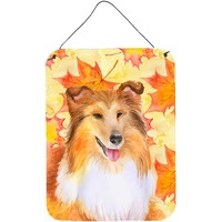 "Caroline's Treasures Sheltie Fall Metal Print, 16"" x 12"", Multicolor"