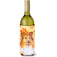 "Caroline's Treasures Sheltie Fall Decorative Bottle Hugger, 750ml, Multicolor"