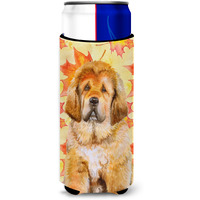 "Caroline's Treasures Tibetan Mastiff Fall Decorative Can Hugger, Slim, Multicolor"