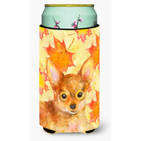 "Caroline's Treasures Toy Terrier Fall Decorative Can Hugger, Tall Boy, Multicolor"
