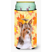 "Caroline's Treasures Yorkshire Terrier #2 Fall Decorative Can Hugger, Tall Boy, Multicolor"