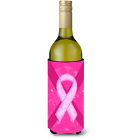 Breast Cancer Battle Flag Wine Bottle Beverage Insulator Beverage Insulator Hugger