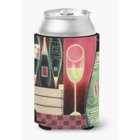 "Caroline's Treasures BCBR0068CC ""Wine Collection Blanc by Cathy Brear"" Can or Bottle Hugger, Multicolor"