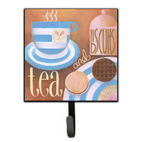 "Caroline's Treasures Kitchen Collection Tea by Cathy Brear Leash or Key Holder BCBR0115SH4, Small, Multicolor"