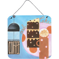 "Caroline's Treasures Kitchen Collection Coffee and Cake Wall or Door Hanging Prints BCBR0116DS66, 6HX6W, Multicolor"