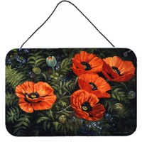 "Caroline's Treasures Poppies by Daphne Baxter Wall or Door Hanging Prints BDBA0007DS812, 8HX12W"