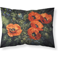 "Caroline's Treasures Poppies by Daphne Baxter Fabric Standard Pillowcase BDBA0007PILLOWCASE, Multicolor"