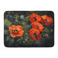 "Caroline's Treasures Poppies by Daphne Baxter Floor Mat, 19"" x 27"", Multicolor"