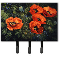 "Caroline's Treasures BDBA0007TH68 Poppies by Daphne Baxter Leash or Key Holder, Large, Multicolor"
