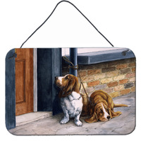"Caroline's Treasures Basset Hound Wall or Door Hanging Prints BDBA0016DS812, 8HX12W"