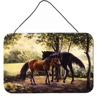 "Caroline's Treasures Horses by Daphne Baxter Wall or Door Hanging Prints BDBA0055DS812, 8HX12W, Multicolor"