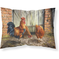 "Caroline's Treasures Rooster and Chickens by Daphne Baxter Fabric Standard Pillowcase BDBA0056PILLOWCASE, Multicolor"