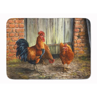 "Caroline's Treasures Rooster and Chickens by Daphne Baxter Floor Mat, 19"" x 27"", Multicolor"