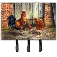 "Caroline's Treasures Rooster and Chickens by Daphne Baxter Leash or Key Holder BDBA0056TH68, Triple"