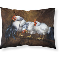 "Caroline's Treasures Roosting Rooster and Chickens Fabric Standard Pillowcase BDBA0081PILLOWCASE, Multicolor"