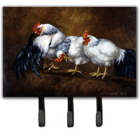 "Caroline's Treasures Roosting Rooster and Chickens Leash or Key Holder BDBA0081TH68, Triple, Multicolor"