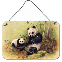 "Caroline's Treasures Panda Bears by Daphne Baxter Wall or Door Hanging Prints BDBA0111DS812, 8HX12W"