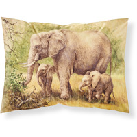 "Caroline's Treasures Elephants by Daphne Baxter Fabric Standard Pillowcase BDBA0112PILLOWCASE, Multicolor"