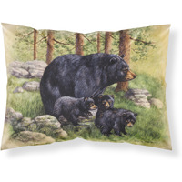 "Caroline's Treasures Black Bears by Daphne Baxter Fabric Standard Pillowcase BDBA0114PILLOWCASE, Multicolor"
