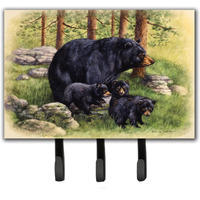 "Caroline's Treasures Black Bears by Daphne Baxter Leash or Key Holder BDBA0114TH68, Triple, Multicolor"