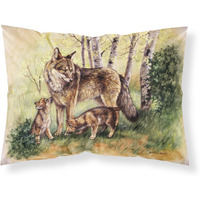 "Caroline's Treasures Wolf Wolves by Daphne Baxter Fabric Standard Pillowcase BDBA0115PILLOWCASE, Multicolor"