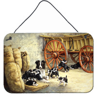 "Caroline's Treasures Border Collie Dog Litter Wall or Door Hanging Prints BDBA0118DS812, 8HX12W"