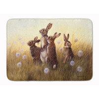 "Caroline's Treasures Rabbits in the Dandelions Floor Mat, 19"" x 27"", Multicolor"